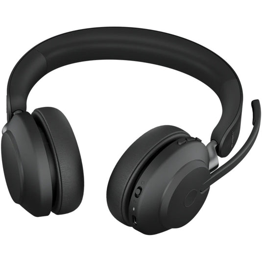 Jabra evolve2 65, ms stereo on-ear headset (zwart, microsoft teams, bluetooth)