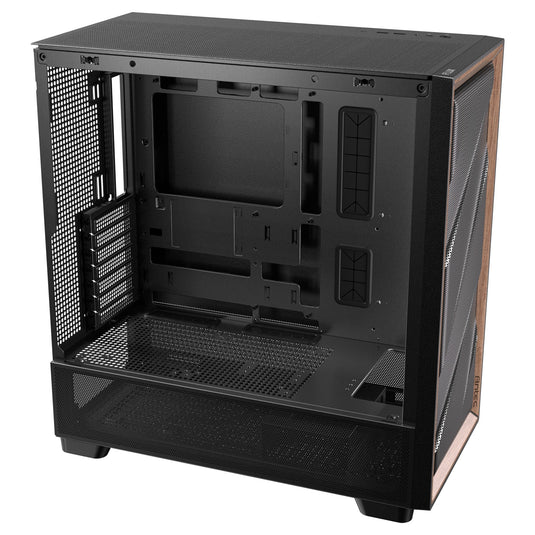 Antec flux midi tower behuizing (zwart | 2x usb-a | 1x usb-c | tempered glass)