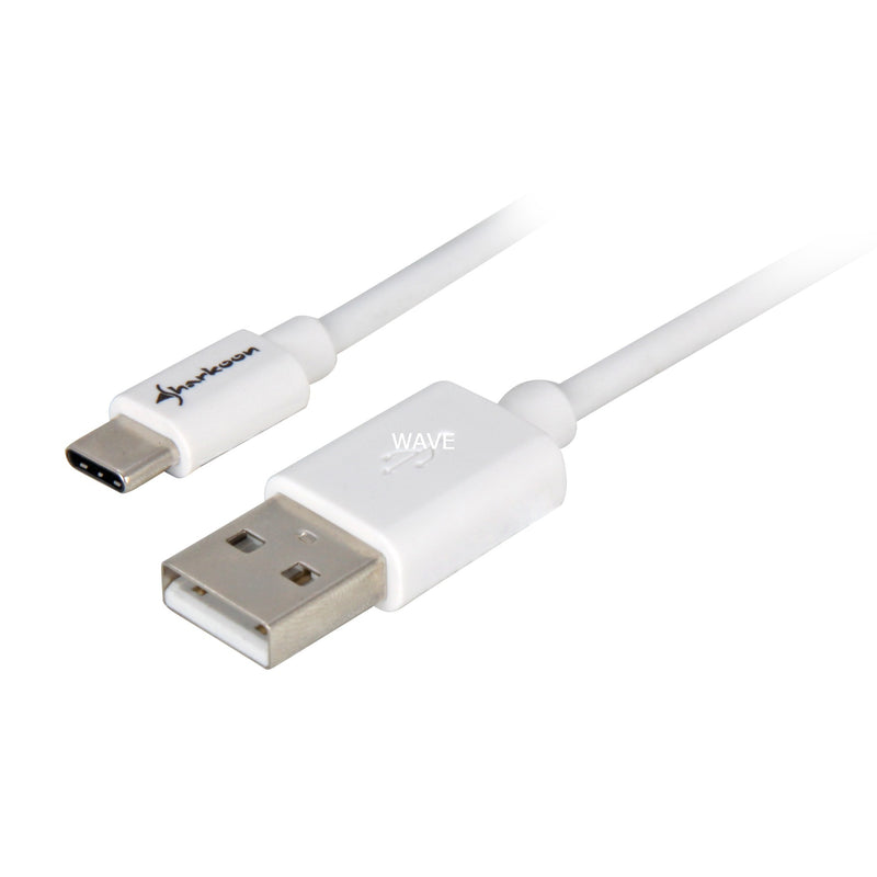 Afbeelding laden in galerijviewer, Sharkoon usb-a 2.0 - usb-c kabel (wit, 0,5 meter)
