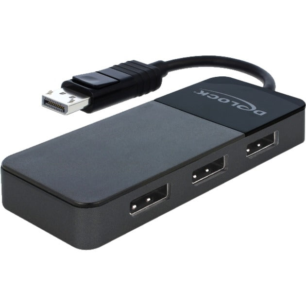 Afbeelding laden in galerijviewer, Delock displayport 1.4 in > 3x displayport out displayport splitter (zwart, 0,12 meter)
