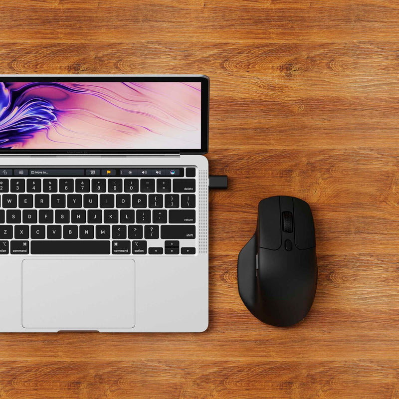 Afbeelding laden in galerijviewer, Keychron m6-a1 wireless mouse (zwart, 100 - 26.000 dpi, usb-c bluetooth 5.1 2.4 ghz)
