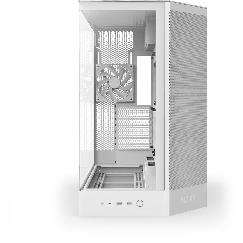 Afbeelding laden in galerijviewer, Nzxt h9 flow midi tower behuizing (wit (mat) | 2x usb-a | 1x usb-c | tempered glass)
