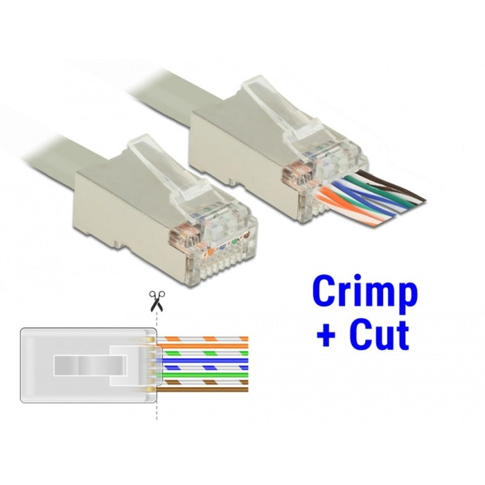 Afbeelding laden in galerijviewer, Delock rj45 crimp + cut set krimptang (zwart blauw)

