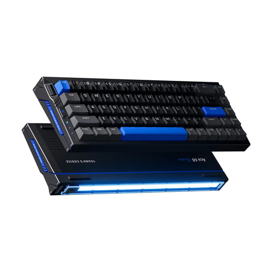 Mchose ace 68 turbo full-aluminum esports hall effect keyboard (zwart, us lay-out (qwerty), mount tai gt he, 65%, 16k, rgb, hot swap, usb-c, hall effect sensor)