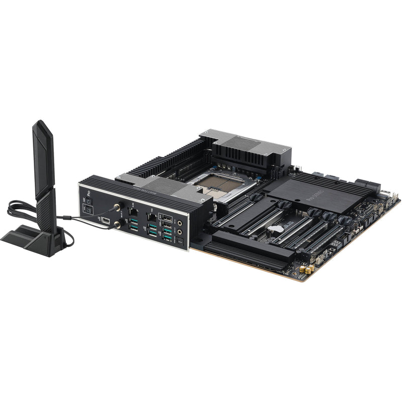 Afbeelding laden in galerijviewer, Asus pro ws trx50-sage wifi socket str5 moederbord (zwart grijs, raid, 10gb-lan, 2.5gb-lan, wi-fi 7, bt, sound, ceb)
