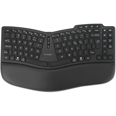 Kensington pro fit ergo kb675 eq tkl rechargeable keyboard (zwart, eu lay-out (qwerty), membraan, 80% (tkl), bluetooth, 2.4 ghz)