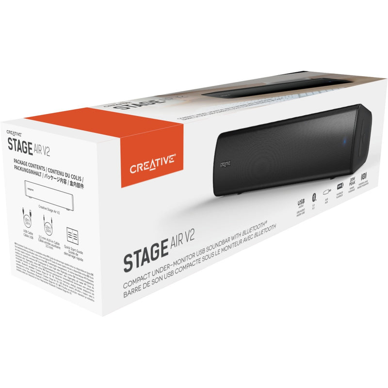 Afbeelding laden in galerijviewer, Creative stage air v2 soundbar (zwart, bluetooth)
