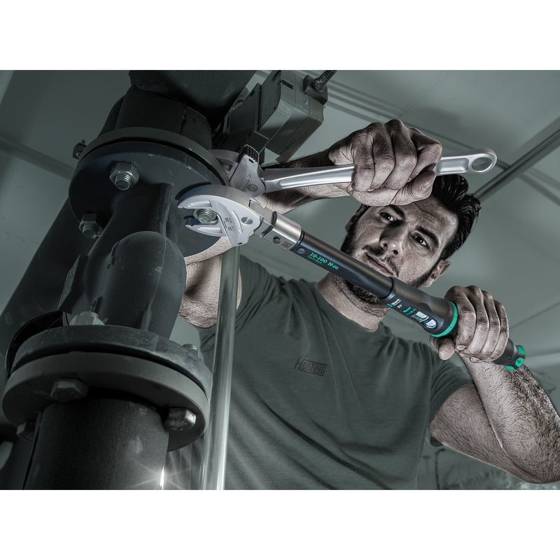 Afbeelding laden in galerijviewer, Wera click-torque x 7 draaimomentsleutel voor insteekgereedschappen (zwart groen, 10-100 nm)
