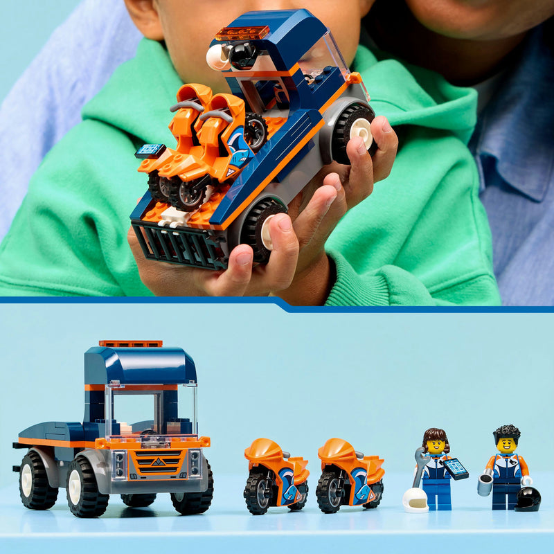 Afbeelding laden in galerijviewer, Lego city 60491 transportwagen voor motoren
