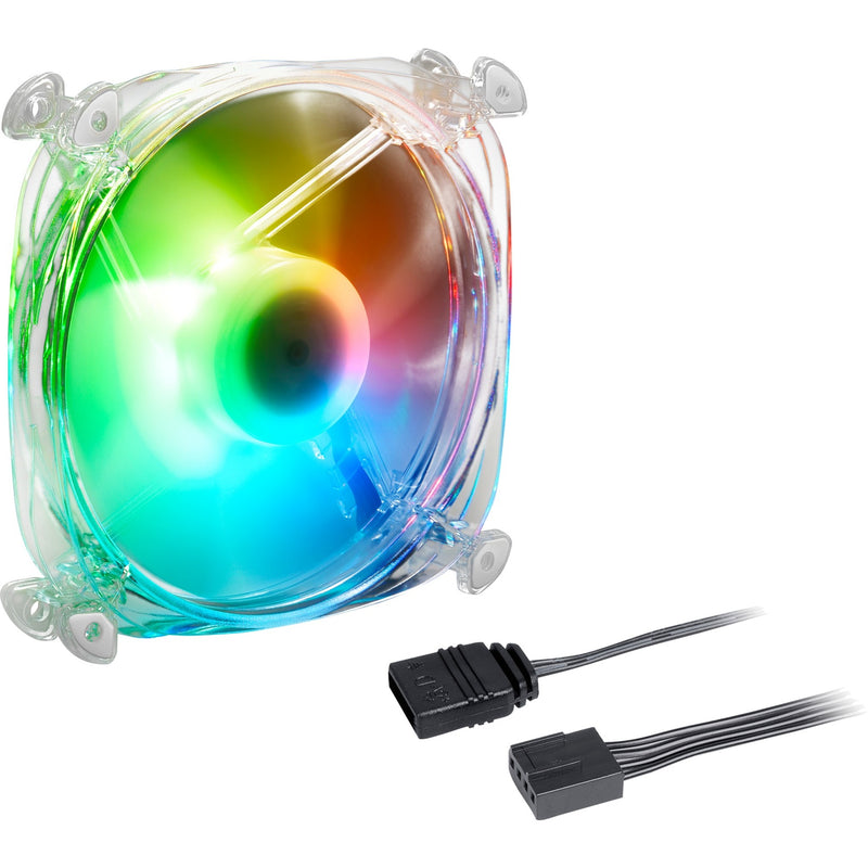 Afbeelding laden in galerijviewer, Sharkoon shark disc pwm rgb case fan (transparant, 120 x 120 x 25 mm)

