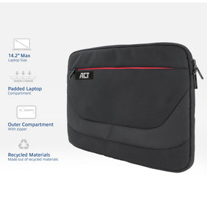 Act connectivity suburb laptop sleeve 14,1 (zwart)