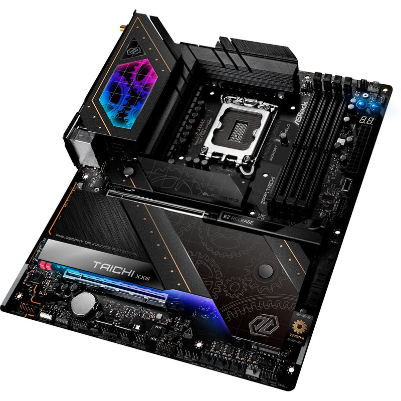 Afbeelding laden in galerijviewer, Asrock z890 taichi socket 1851 moederbord (zwart, raid, 5gb-lan, 2.5gb-lan, wi-fi 7, bt, sound, atx)
