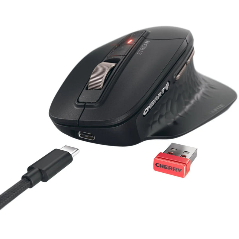 Afbeelding laden in galerijviewer, Cherry stream mouse ultimate (zwart koper, 6.000 dpi, bluetooth 2.4 ghz usb)

