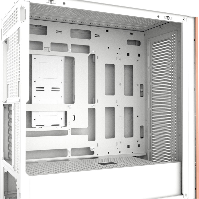 Afbeelding laden in galerijviewer, Thermaltake s370 ws snow midi tower behuizing (wit | 2x usb-a | 1x usb-c | tempered glass)
