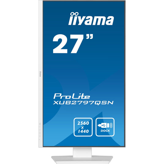 Iiyama prolite xub2797qsn-w2 27 monitor (wit, hdmi, displayport, 4x usb-a, usb-c, rj-45)