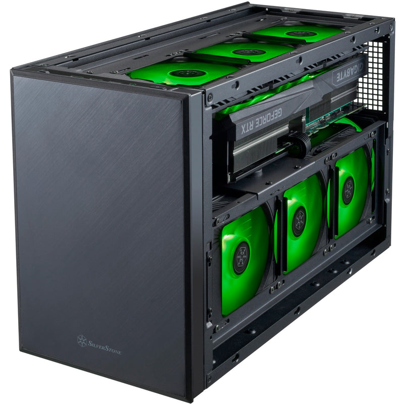 Afbeelding laden in galerijviewer, Silverstone sugo 17 mini tower behuizing (zwart | 2x usb-a | 1x usb-c)
