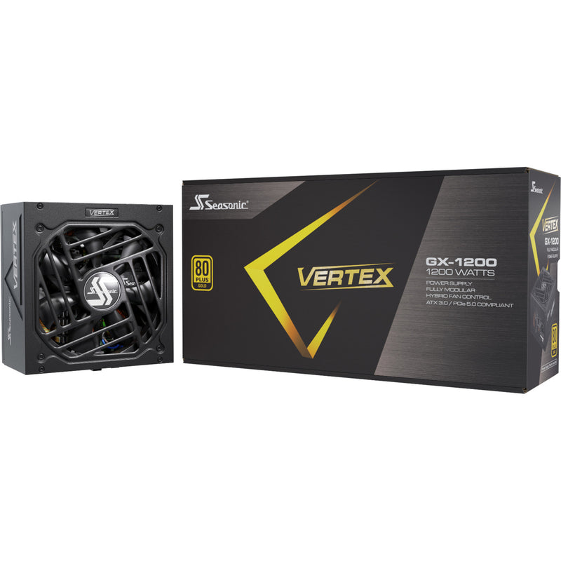 Afbeelding laden in galerijviewer, Seasonic vertex gx-1200 modulaire 1200 watt voeding (zwart, 1x 12v-2x6, 3x pcie)

