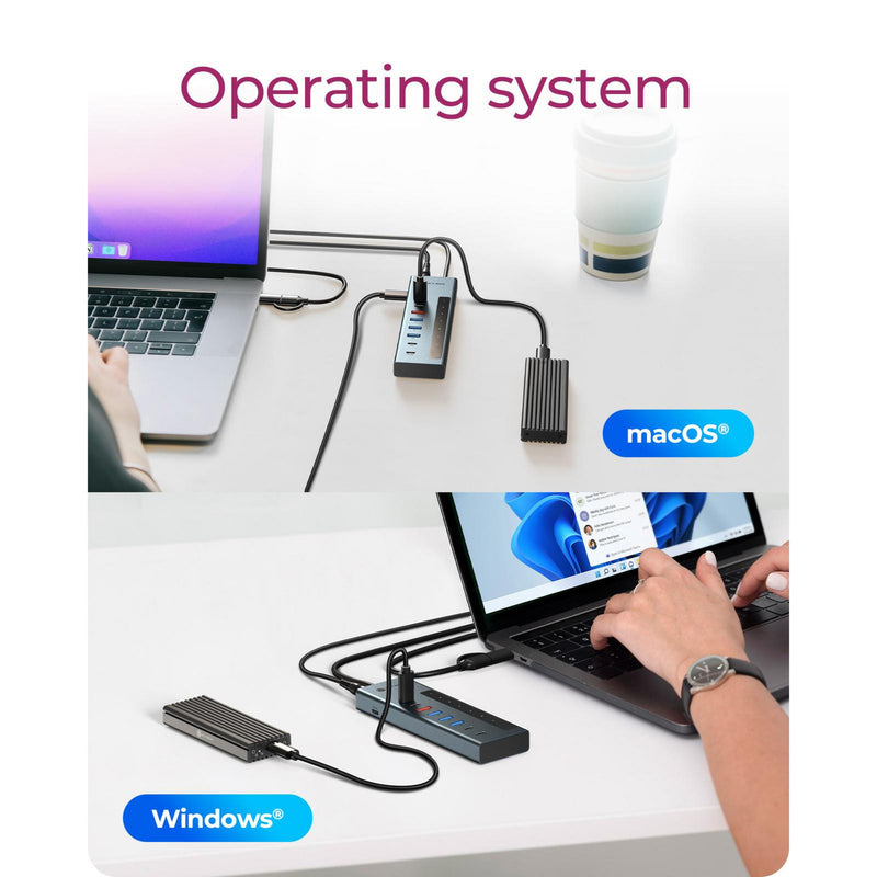Afbeelding laden in galerijviewer, Icy box ib-hub1743-cpd 9-in-1 hub dockingstation (blauw)
