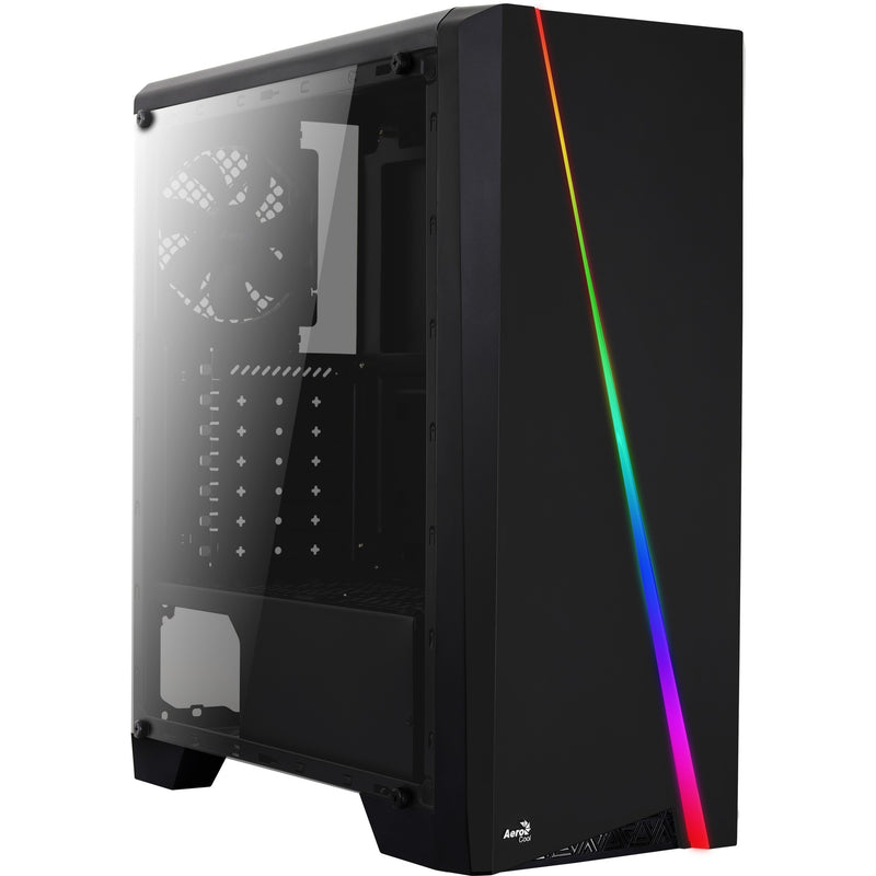 Afbeelding laden in galerijviewer, Aerocool cylon midi tower behuizing (zwart | 3x usb-a | rgb | window)
