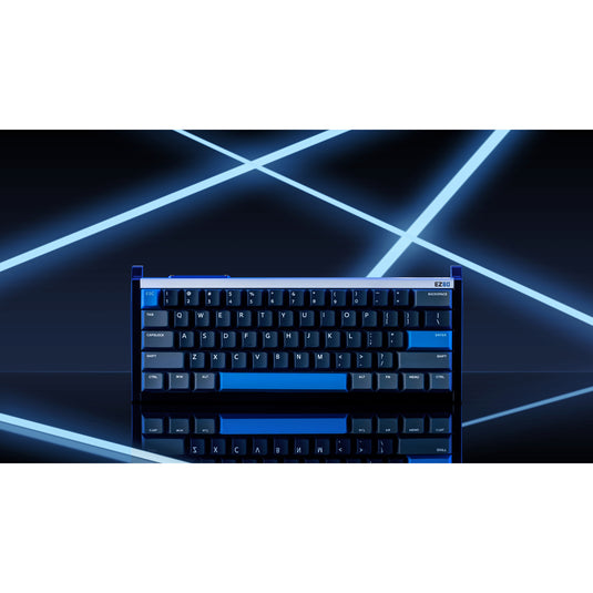 Iqunix ez60 magnetic switch gaming he keyboard (zwart, us lay-out (qwerty), gateron star trail, 60%, rgb, double shot pbt keycaps)