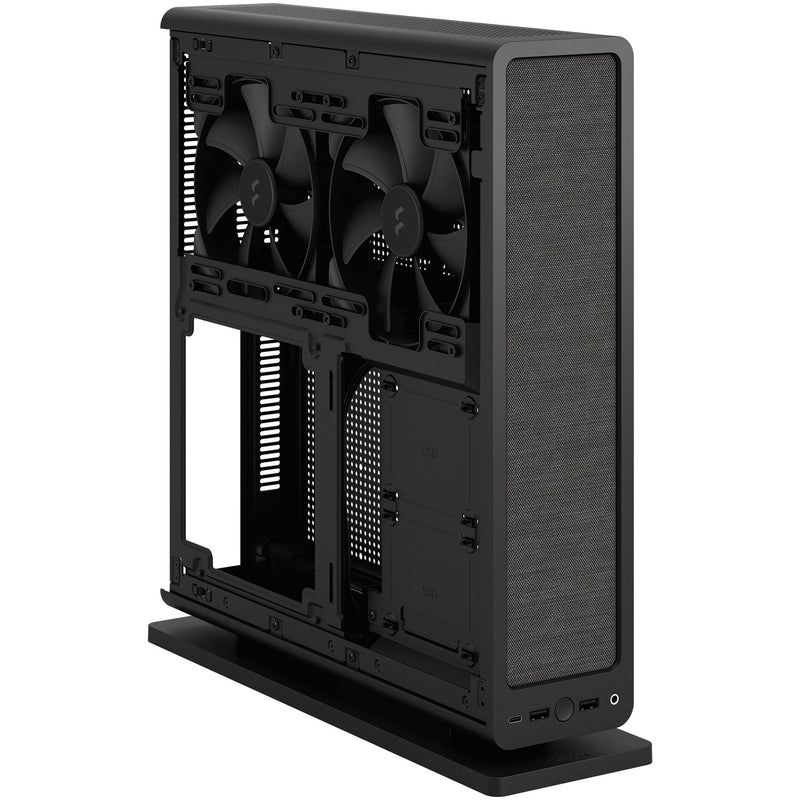 Afbeelding laden in galerijviewer, Fractal design ridge black mini tower behuizing (zwart | 2x usb-a | 1x usb-c)
