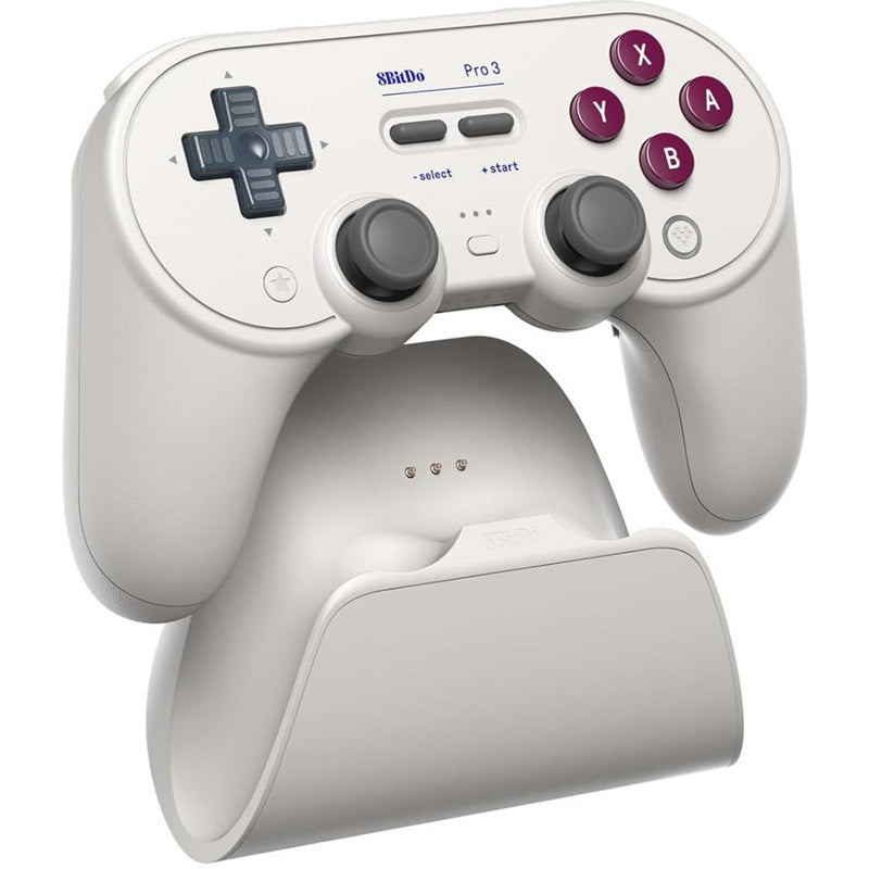 Afbeelding laden in galerijviewer, 8bitdo pro 3 bluetooth gamepad (lichtgrijs rood, switch 1 2, pc, android, 2.4 ghz bluetooth usb)
