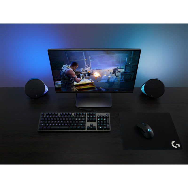 Afbeelding laden in galerijviewer, Logitech g512 carbon lightsync rgb mechanical gaming keyboard (zwart, us-international lay-out (qwerty), gx brown, 100%, rgb leds)
