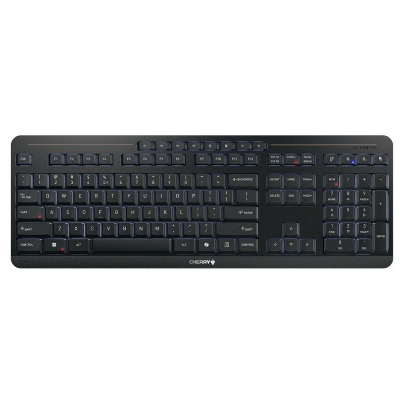 Afbeelding laden in galerijviewer, Cherry stream desktop ultimate draadloze desktopset (zwart, us lay-out (qwerty), sx-schaartechnologie, 100%, 4000 dpi, white leds, abs, 2.4 ghz bluetooth usb)
