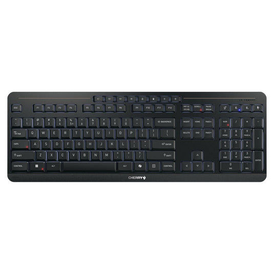 Cherry stream desktop ultimate draadloze desktopset (zwart, us lay-out (qwerty), sx-schaartechnologie, 100%, 4000 dpi, white leds, abs, 2.4 ghz bluetooth usb)