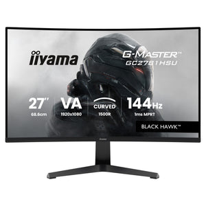 Iiyama g-master black hawk g2471hs-b1 27 curved gaming monitor (zwart, 1x displayport, 1x hdmi, 2x usb-a, 144 hz)