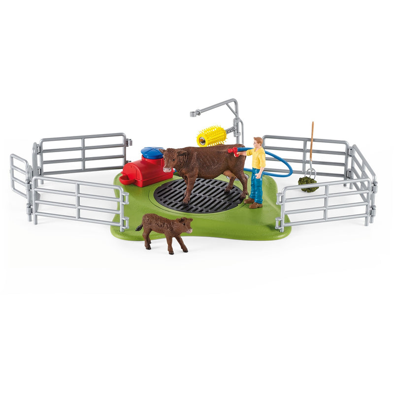 Afbeelding laden in galerijviewer, Schleich farm world - koe wasstation speelfiguur
