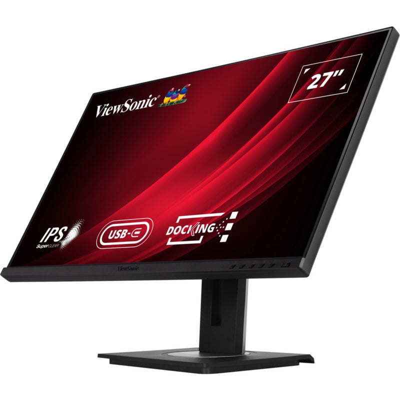Afbeelding laden in galerijviewer, Viewsonic vg2756-4k docking monitor 27 (zwart (mat), 1x hdmi, 1x displayport, usb-c, usb-a, usb-b, sound)
