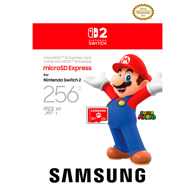 Afbeelding laden in galerijviewer, Samsung nintendo switch 2 microsd express card 256 gb geheugenkaart (in mario design)

