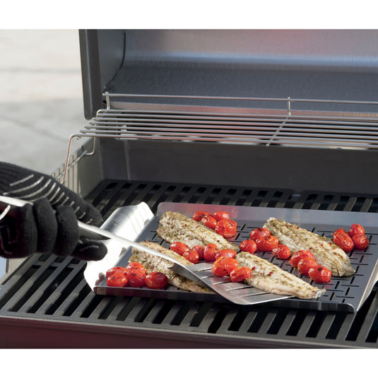 Weber deluxe grillpan grillkorf (zilver)