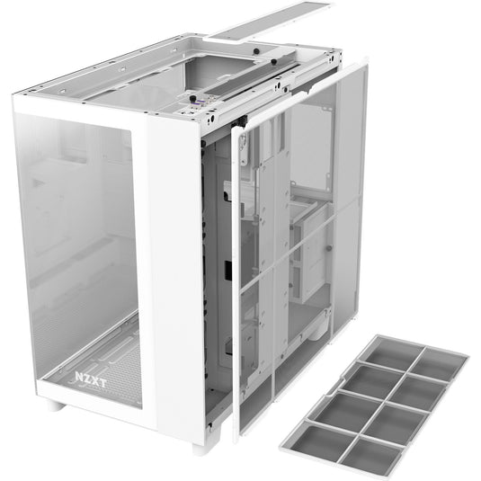 Nzxt h9 elite midi tower behuizing (wit | 2x usb-a | 1x usb-c | rgb | tempered glass)