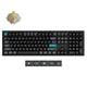 Keychron q6 ultra-m4 8k wireless custom mechanical keyboard (zwart, us lay-out (qwerty), silk pom banana, 100%, rgb, hot swap, 8k, 2.4 ghz bluetooth 5.2 usb-c)