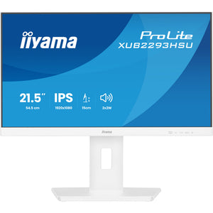 Iiyama prolite xub2293hsu-w7 21.5 monitor (wit (mat), 1x displayport, 1x hdmi, 2x usb-a)