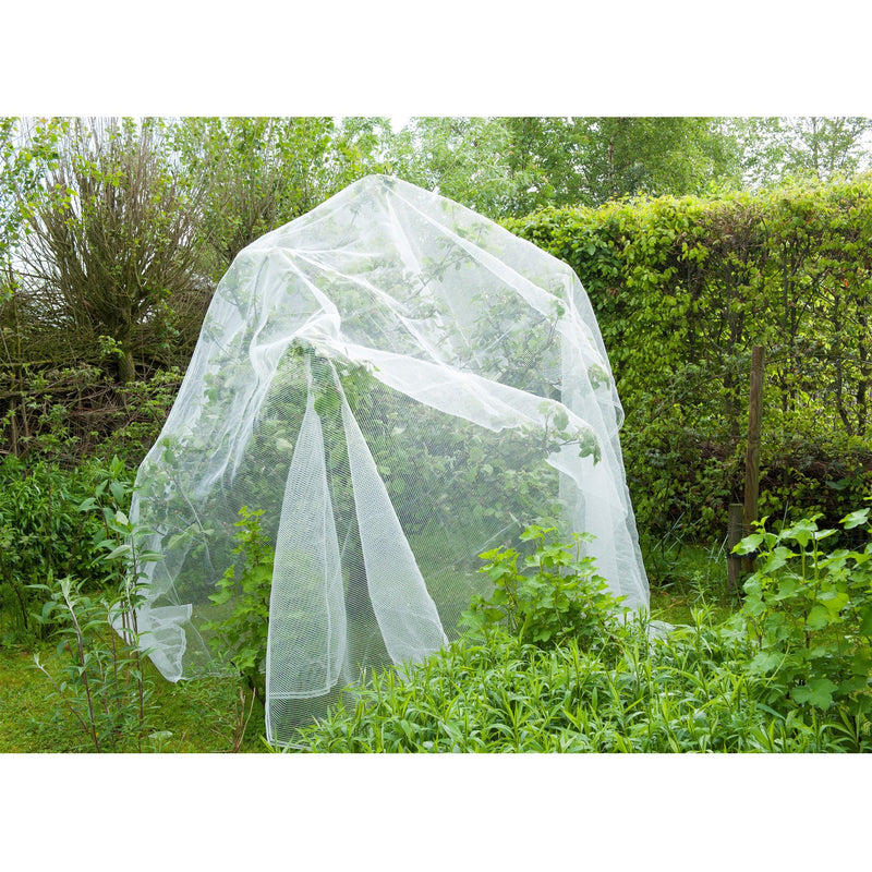 Afbeelding laden in galerijviewer, Nature insectengaas, fijnmazig insectenhor (wit transparant, 5,2 x 5 m)
