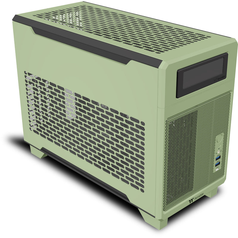 Afbeelding laden in galerijviewer, Thermaltake tr100 matcha green mini tower behuizing (lichtgroen | 2x usb-a | 1x usb-c)
