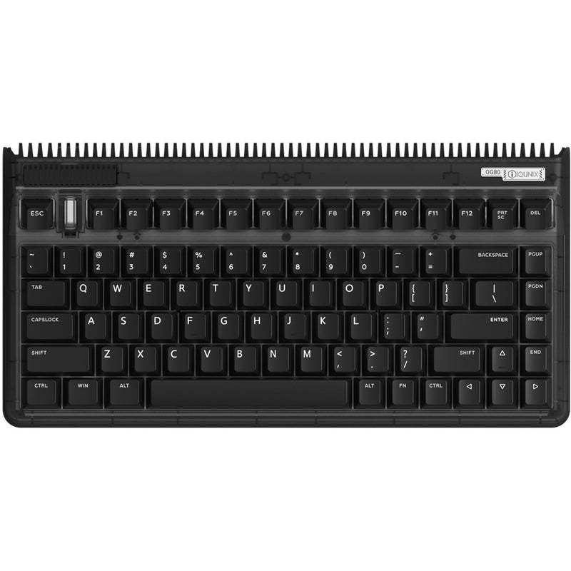 Afbeelding laden in galerijviewer, Iqunix og80 dark side wireless mechanical keyboard (zwart, us lay-out (qwerty), gateron red, 80% (tkl), rgb leds, hot-swappable, pbt, 2.4ghz | bluetooth 5.1 | usb-c)
