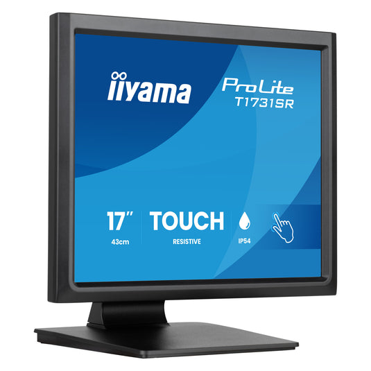 Iiyama prolite t1731sr-b2s 17 touchscreen monitor (zwart, vga, hdmi, displayport, audio, touch)