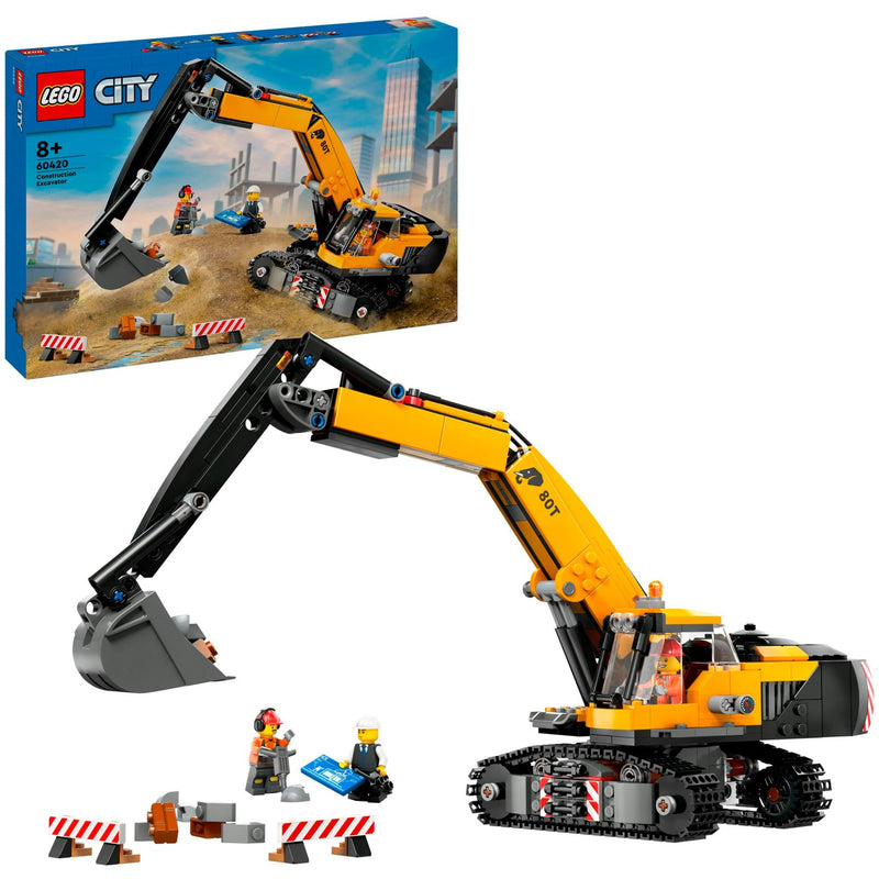 Afbeelding laden in galerijviewer, Lego city - gele graafmachine constructiespeelgoed (60420)
