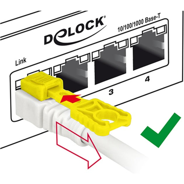 Afbeelding laden in galerijviewer, Delock patchkabel rj-45 secure met cat.6a (wit, 85332, 2 meter)
