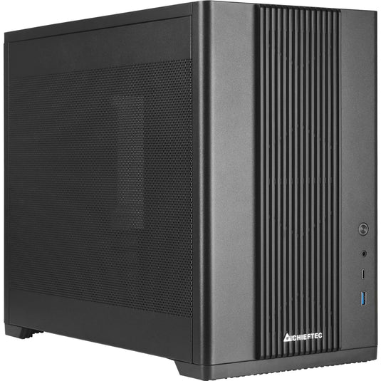 Chieftec bx-mesh mini tower behuizing (zwart | 1x usb-a | 1x usb-c | tempered glass)