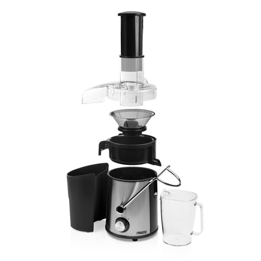 Princess 203040 juice extractor sapcentrifuge (zwart roestvrij staal, vaatwasser geschikte onderelen | 800 w)