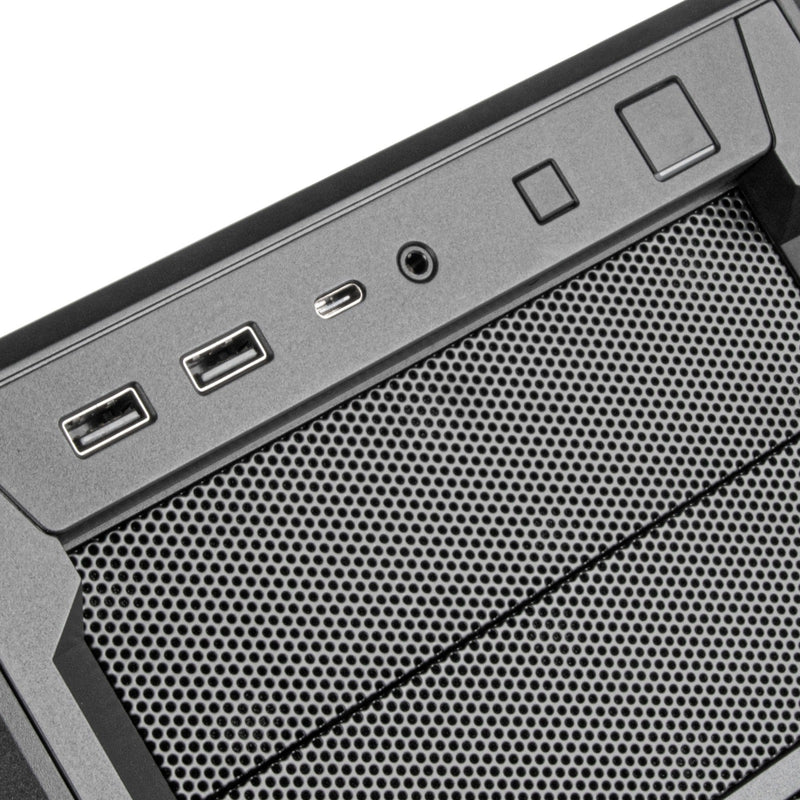 Afbeelding laden in galerijviewer, Silverstone sst-sed1-b midi tower behuizing (zwart | 2x usb-a | 1x usb-c)
