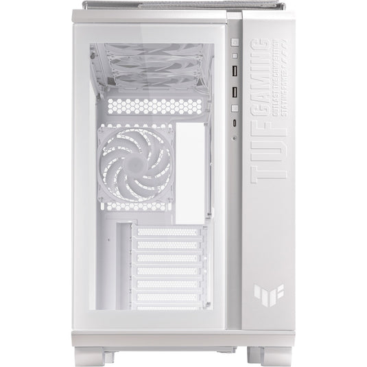 Asus tuf gaming gt502 plus midi tower behuizing (wit | 2x usb-a | 1x usb-c | tempered glass)