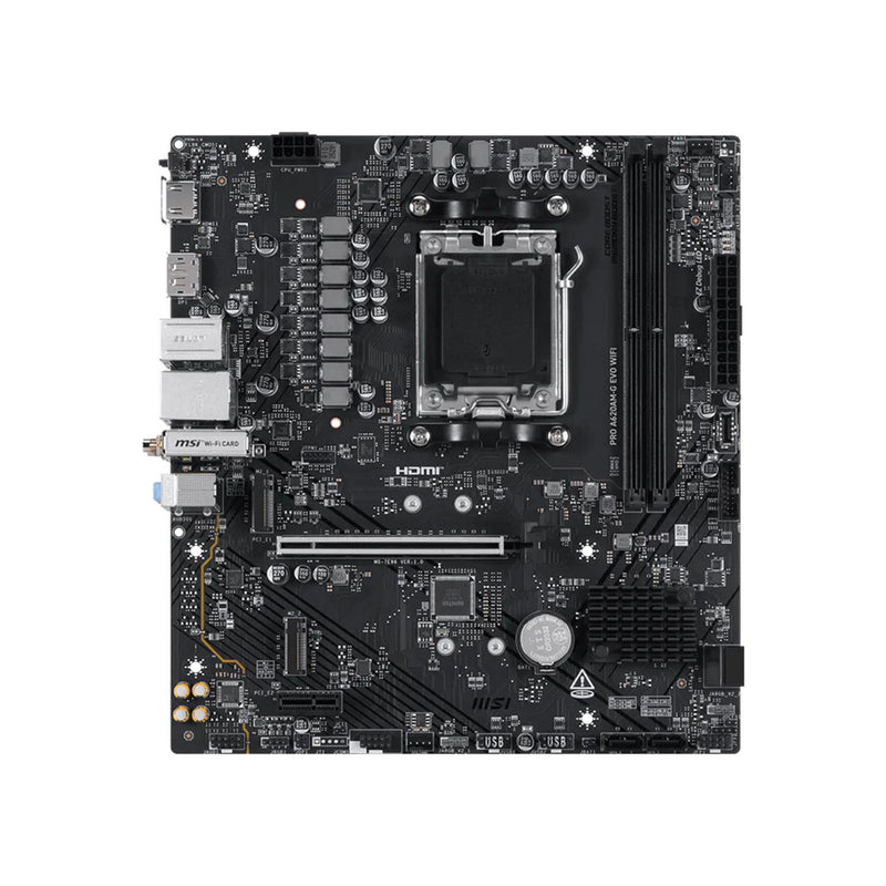 Afbeelding laden in galerijviewer, Msi pro a620am-g evo wifi socket am5 moederbord (raid, 2.5gb-lan, wifi, bt, sound, µatx)
