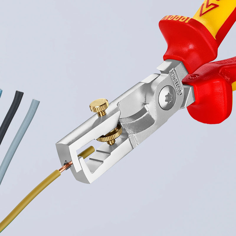 Afbeelding laden in galerijviewer, Knipex 15 mm 187 mm strix® striptangen met kabelschaar - vde - capaciteit - 13 66 180
