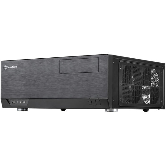 Silverstone sst-gd09b-c htpc behuizing (zwart | 1x usb-a | 1x usb-c)